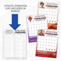 cash calendar fundraiser templates with donation log